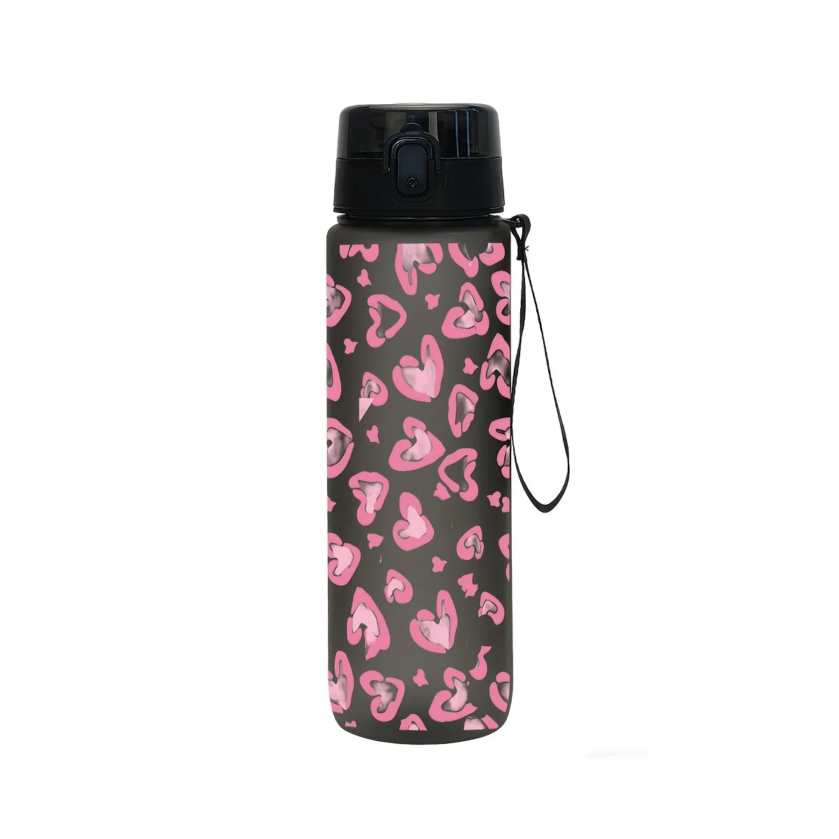 Heart Print Leakproof Sports Water Bottle 750ml