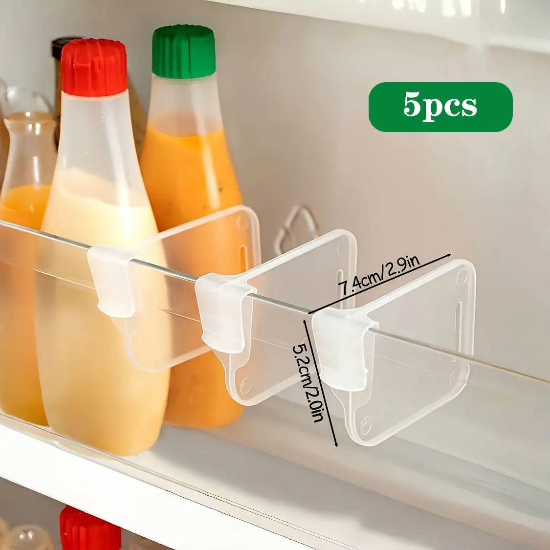 Adjustable Clear Refrigerator Organizer Dividers (5-20 Pack)
