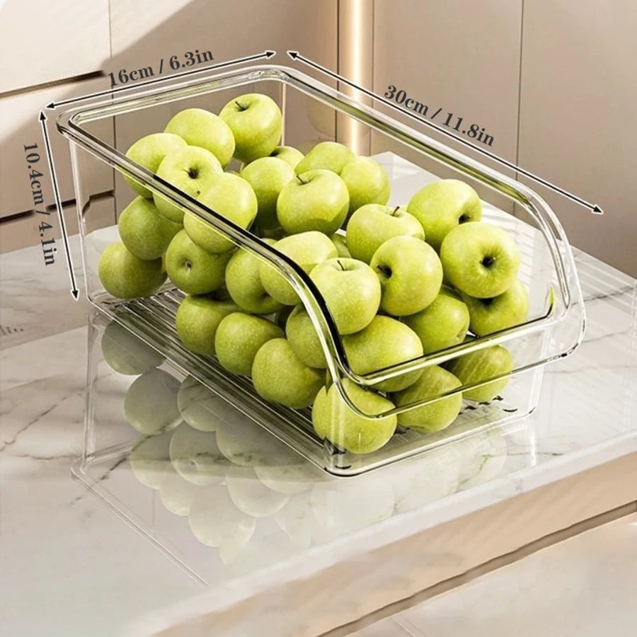 Clear Fridge Organizer Bins (Set)
