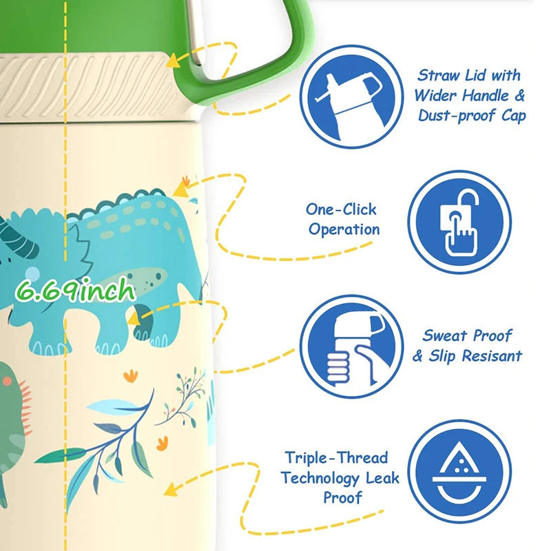 Kids Insulated Stainless Steel Vacuum Water Bottle
