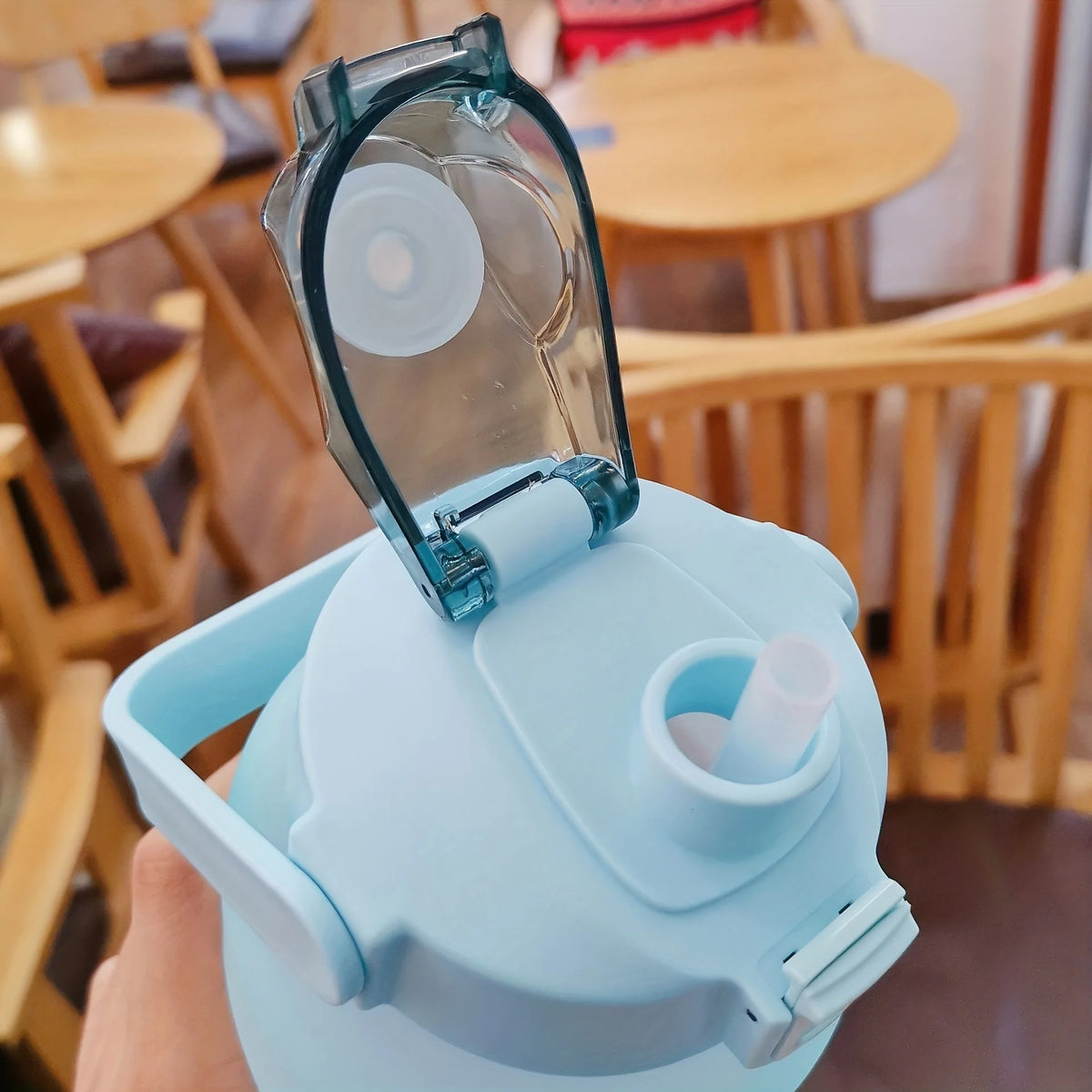 Motivational Time-Marked Water Bottle with Straw