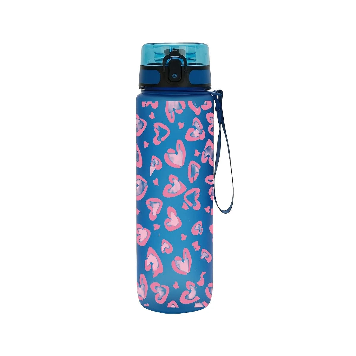 Heart Print Leakproof Sports Water Bottle 750ml