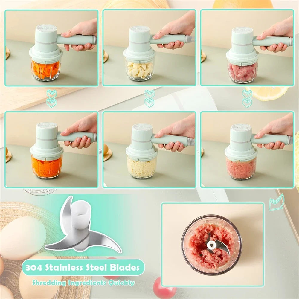 Electric Food Processor & Hand Mixer Set