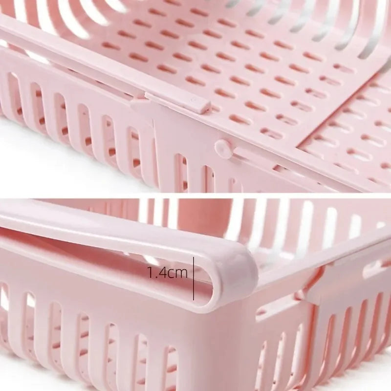 Retractable Fridge Drawer Organizer with Drain