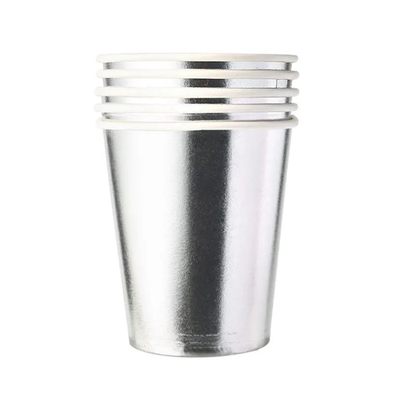 Silver Party Tableware & Decoration Set
