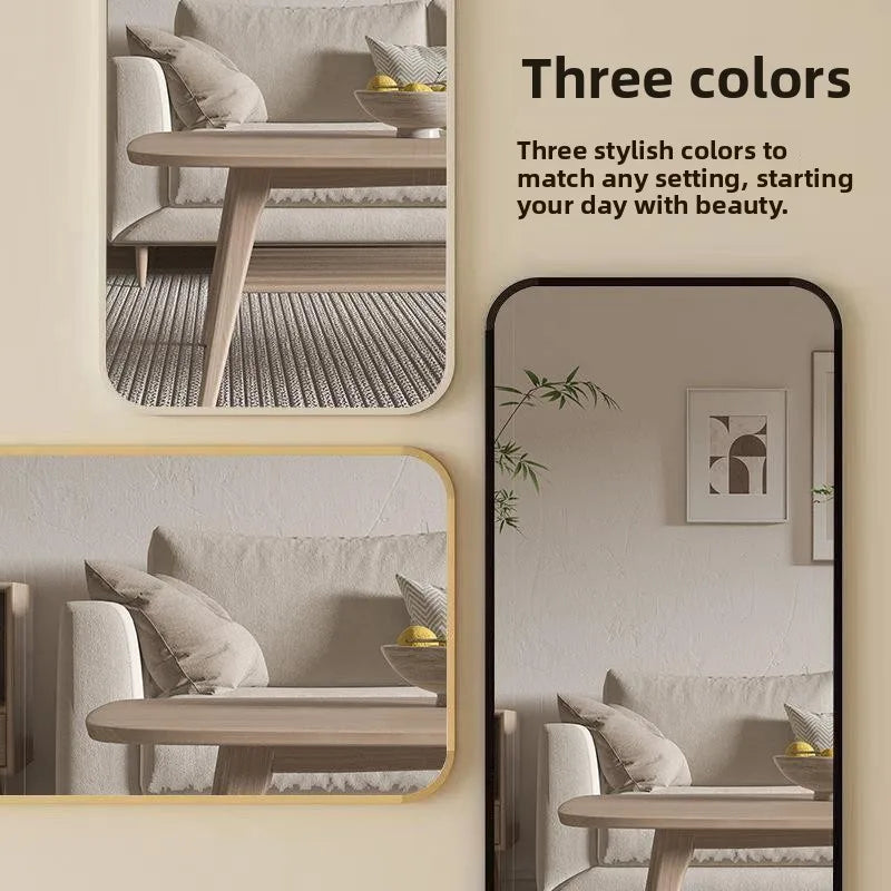 Full-Length Self-Adhesive Wall-Mounted Mirror