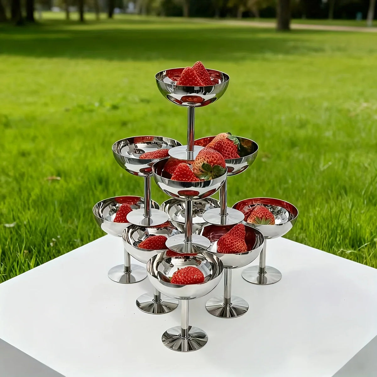 4-Piece Stainless Steel Dessert Cups