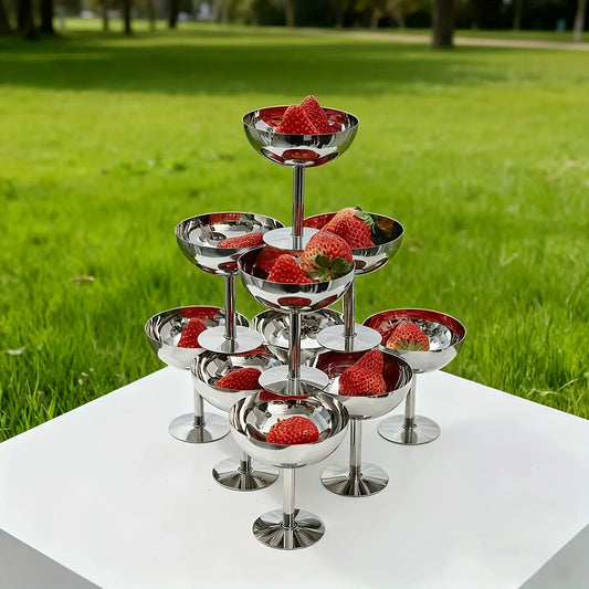4-Piece Stainless Steel Dessert Cups