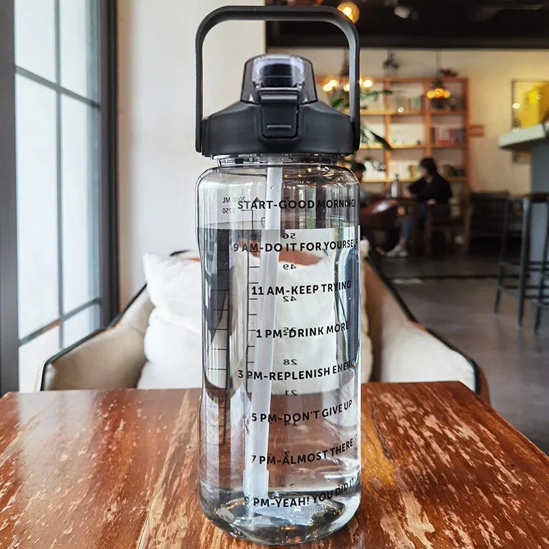 2L Portable Travel Water Jug with Straw