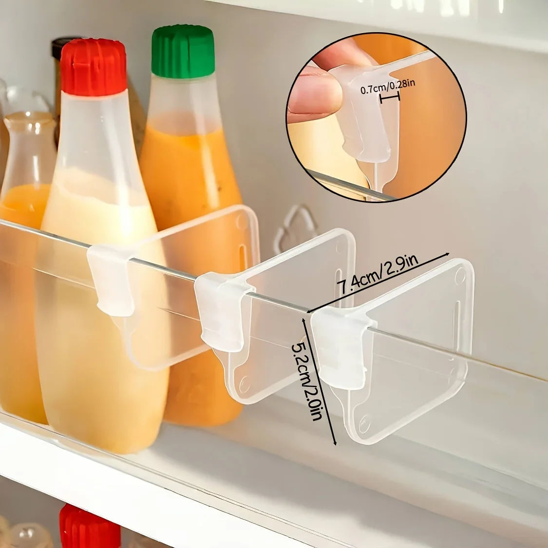 Adjustable Clear Refrigerator Organizer Dividers (5-20 Pack)