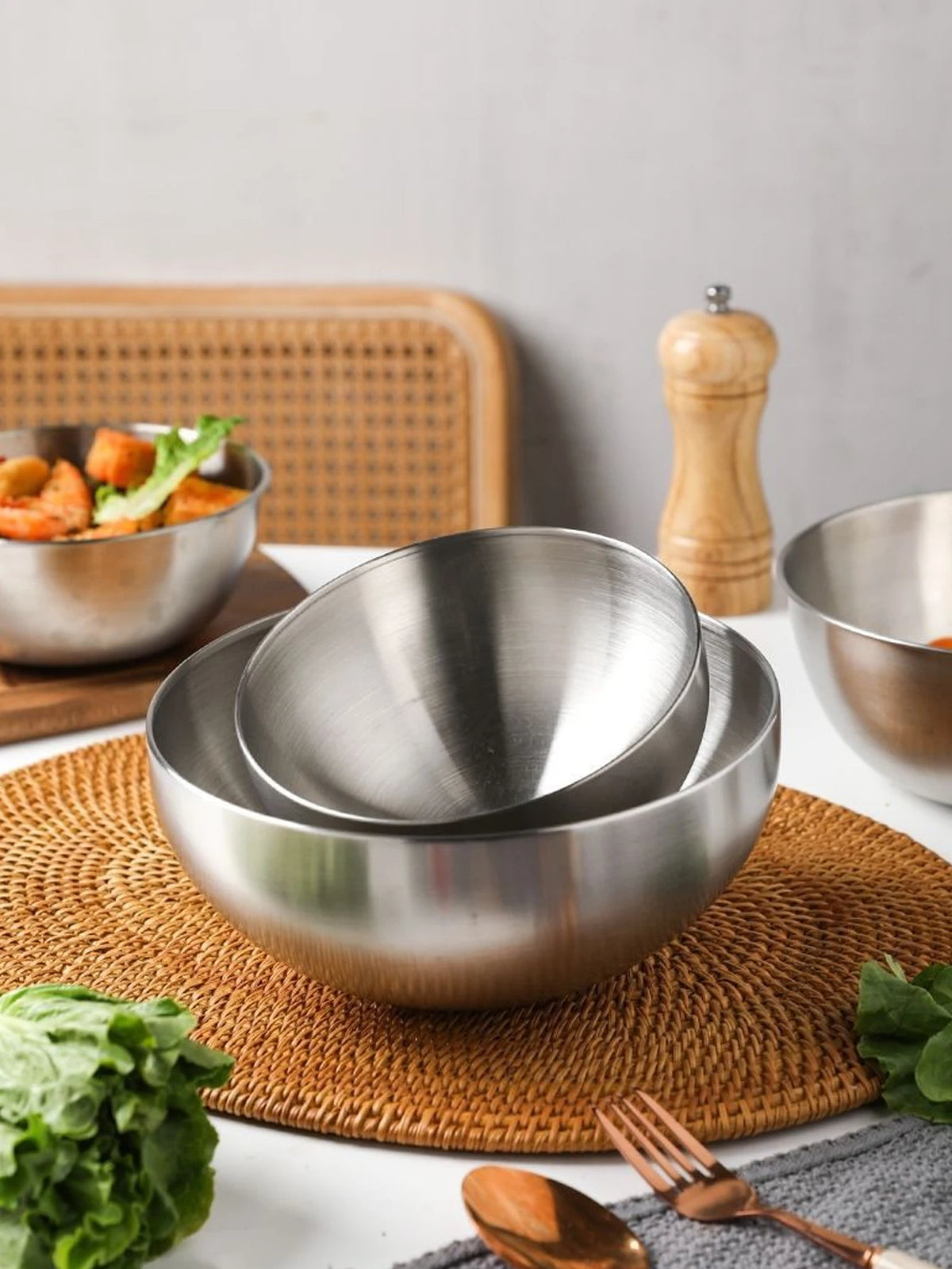 Stainless Steel Salad & Noodle Bowl