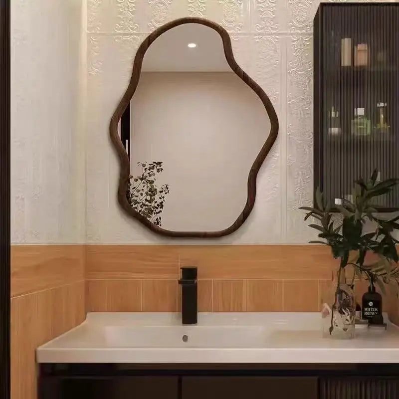 Modern Wavy Irregular LED Wall Mirror