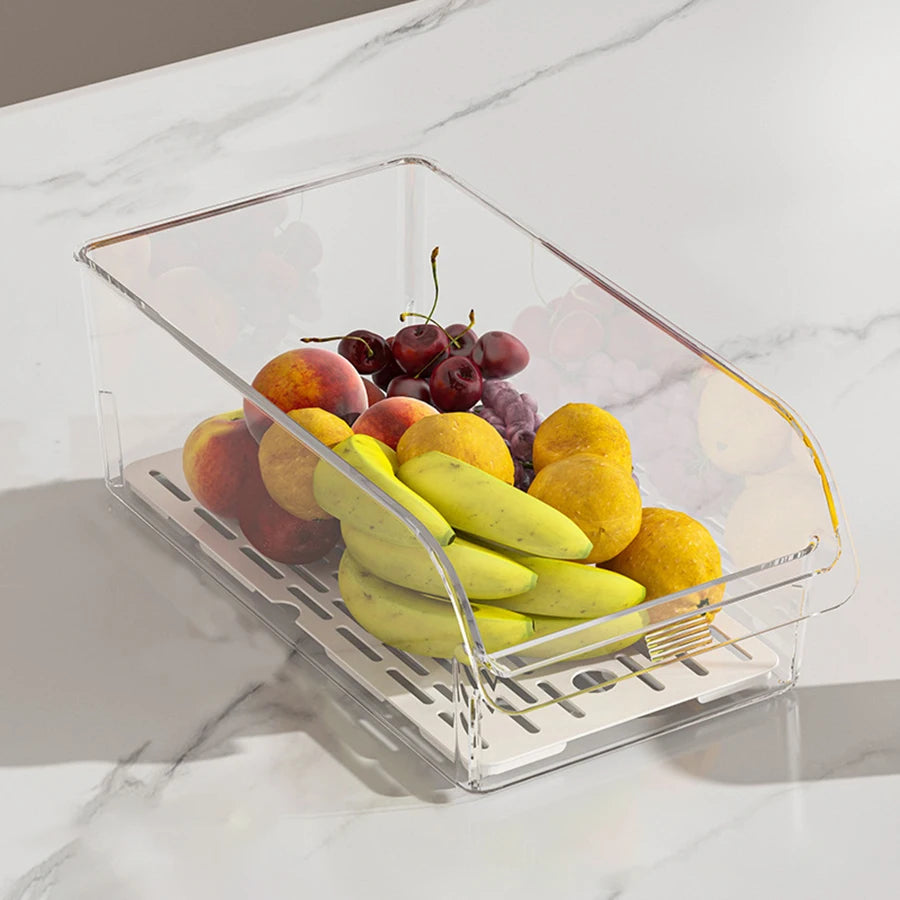 Clear Fridge Organizer Bins (Set)