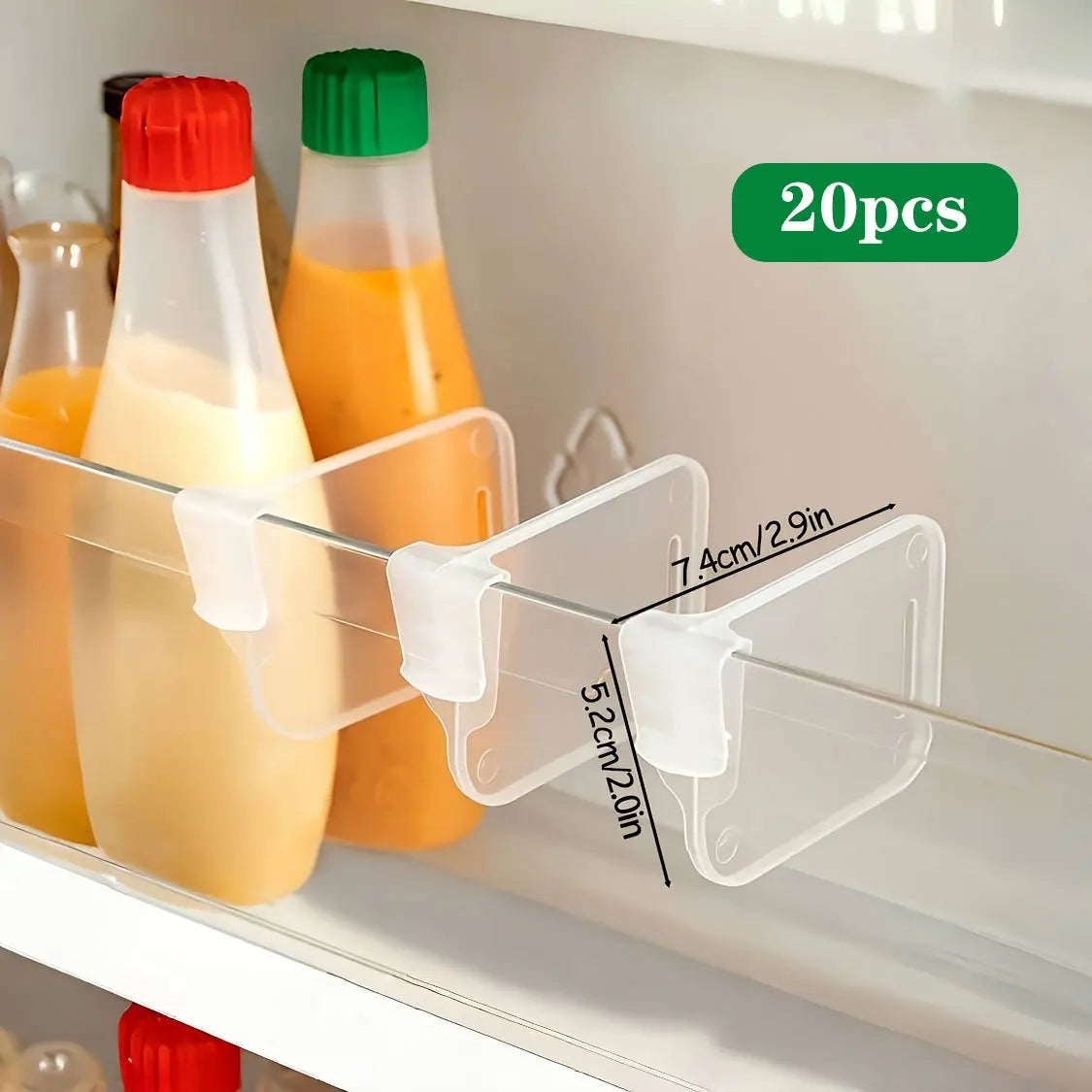 Adjustable Clear Refrigerator Organizer Dividers (5-20 Pack)