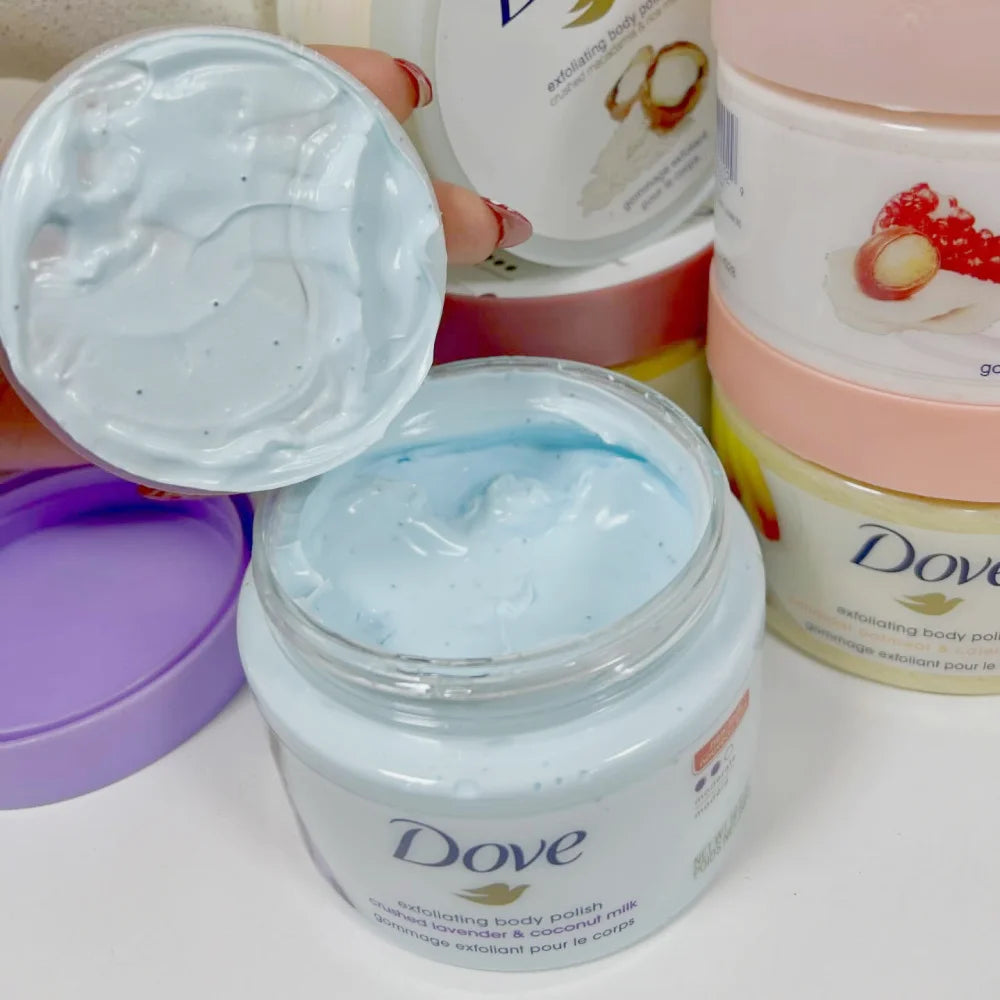 Dove Exfoliating Body Scrub 298g Moisturizing Nourishing Body Gentle Exfoliator For Dry Rough Skin Multi Fragrance Skin Care