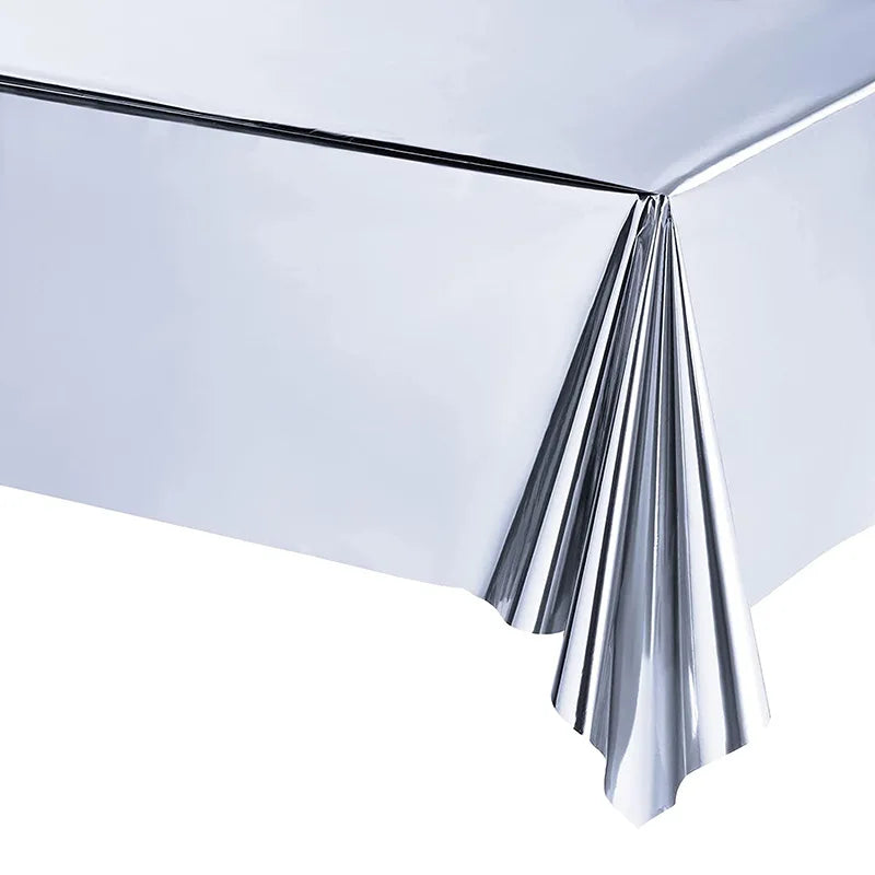 Silver Party Tableware & Decoration Set