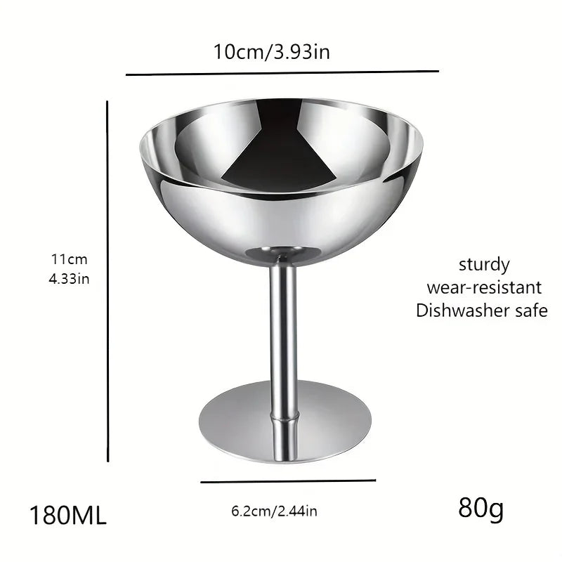 4-Piece Stainless Steel Dessert Cups