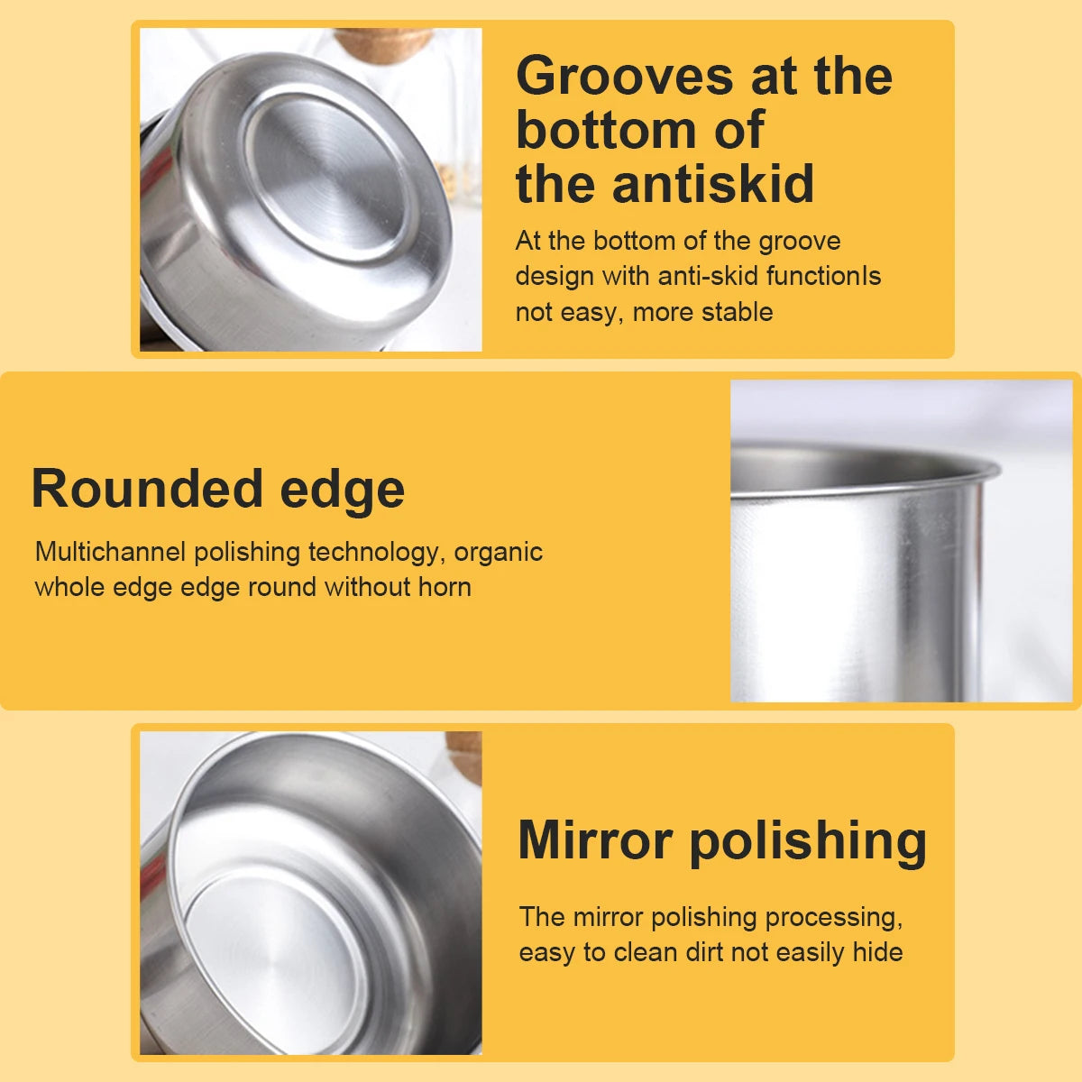 5-Piece Stainless Steel Mixing Bowls with Lids