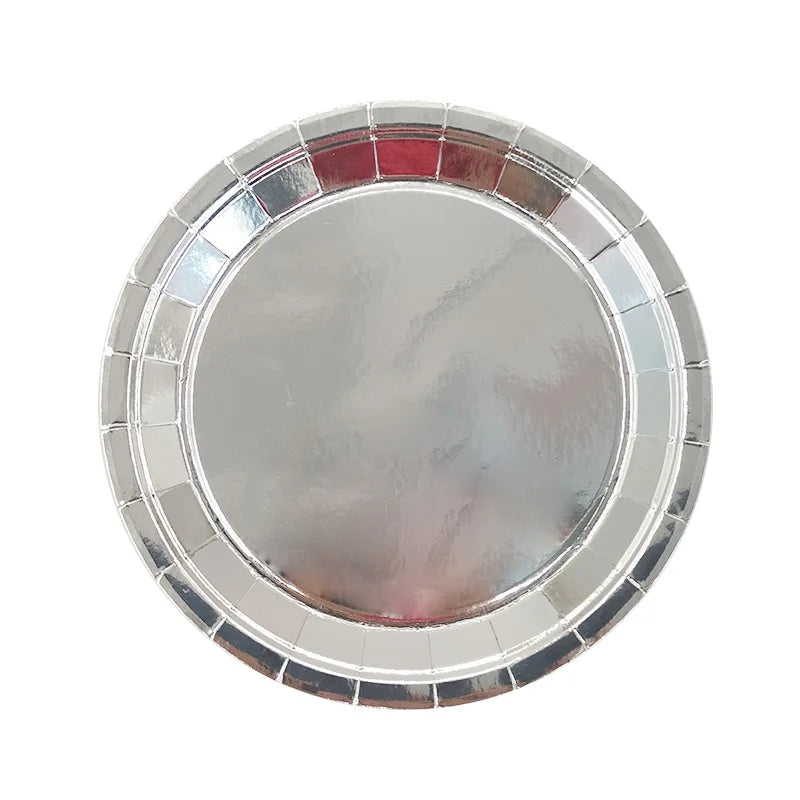 Silver Party Tableware & Decoration Set