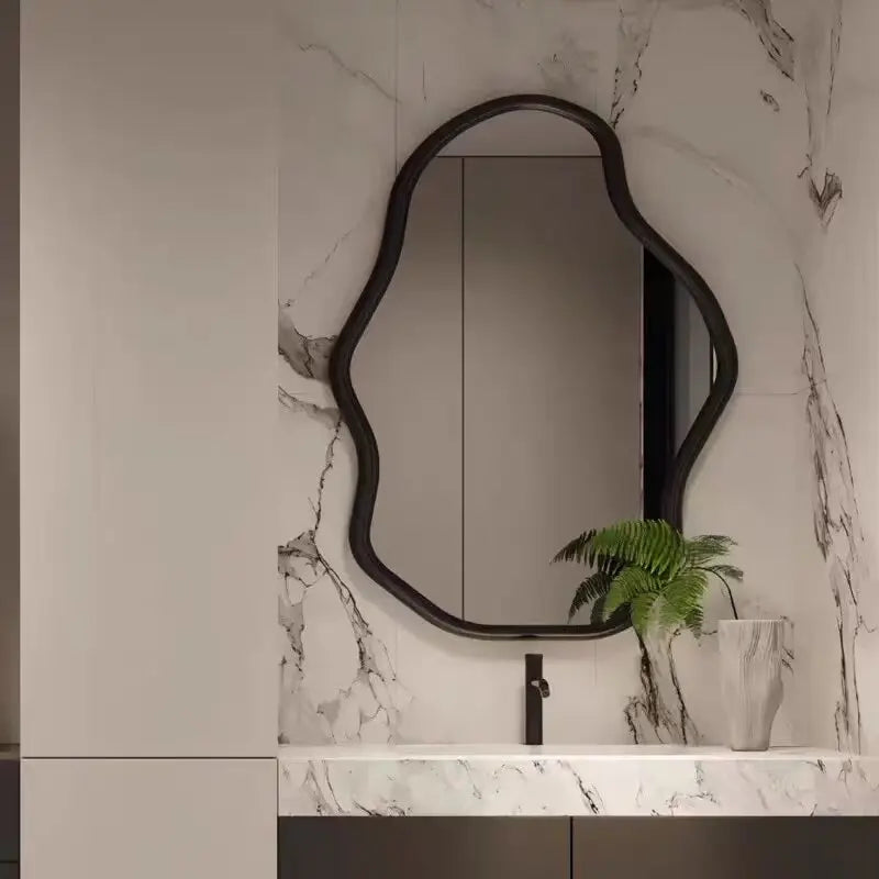 Modern Wavy Irregular LED Wall Mirror
