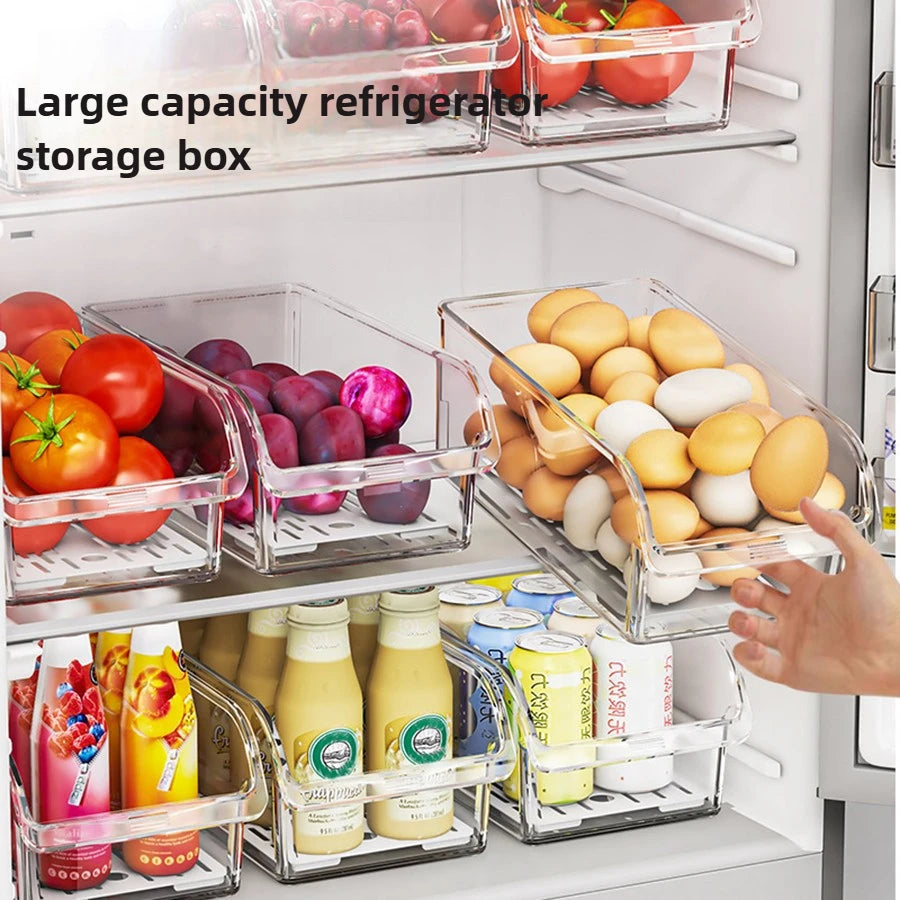 Clear Fridge Organizer Bins (Set)