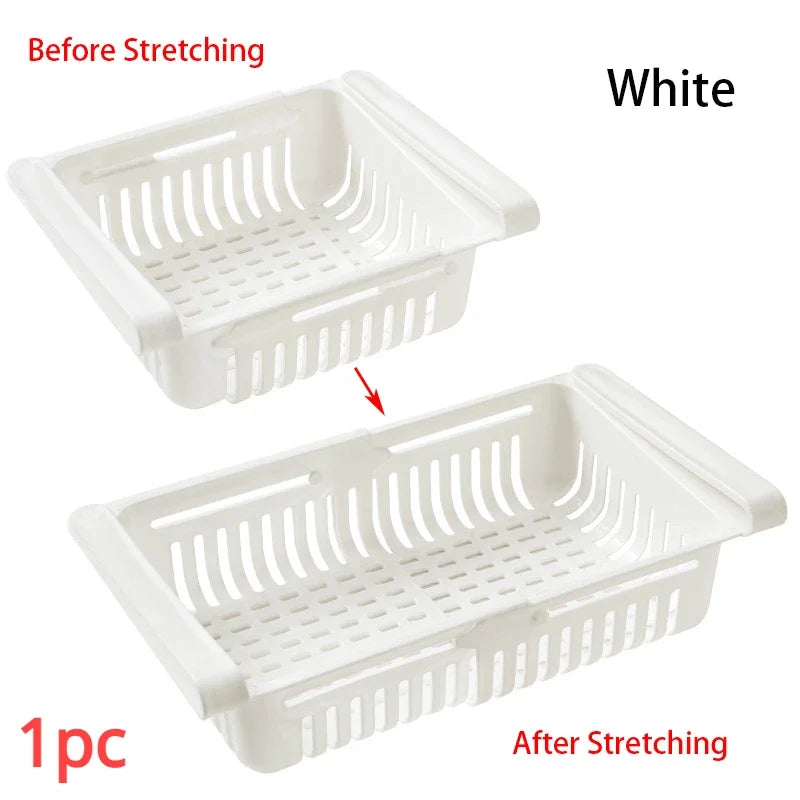 Retractable Fridge Drawer Organizer with Drain