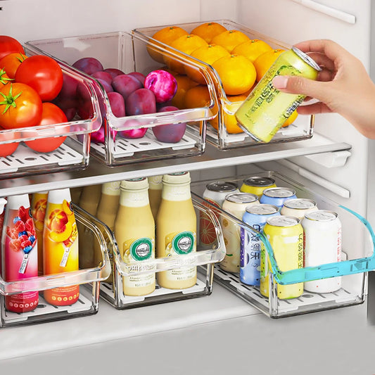 Clear Fridge Organizer Bins (Set)