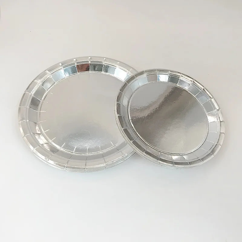 Silver Party Tableware & Decoration Set