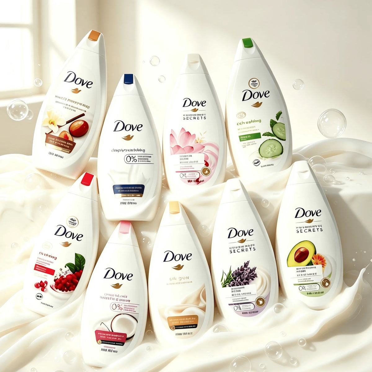 750ML DOVE Body Wash 1 Pcs And Long-Lasting Fragrance Moisturizing, Evening Shampoo Body Care,Various Scents Skin Smooth Cleans
