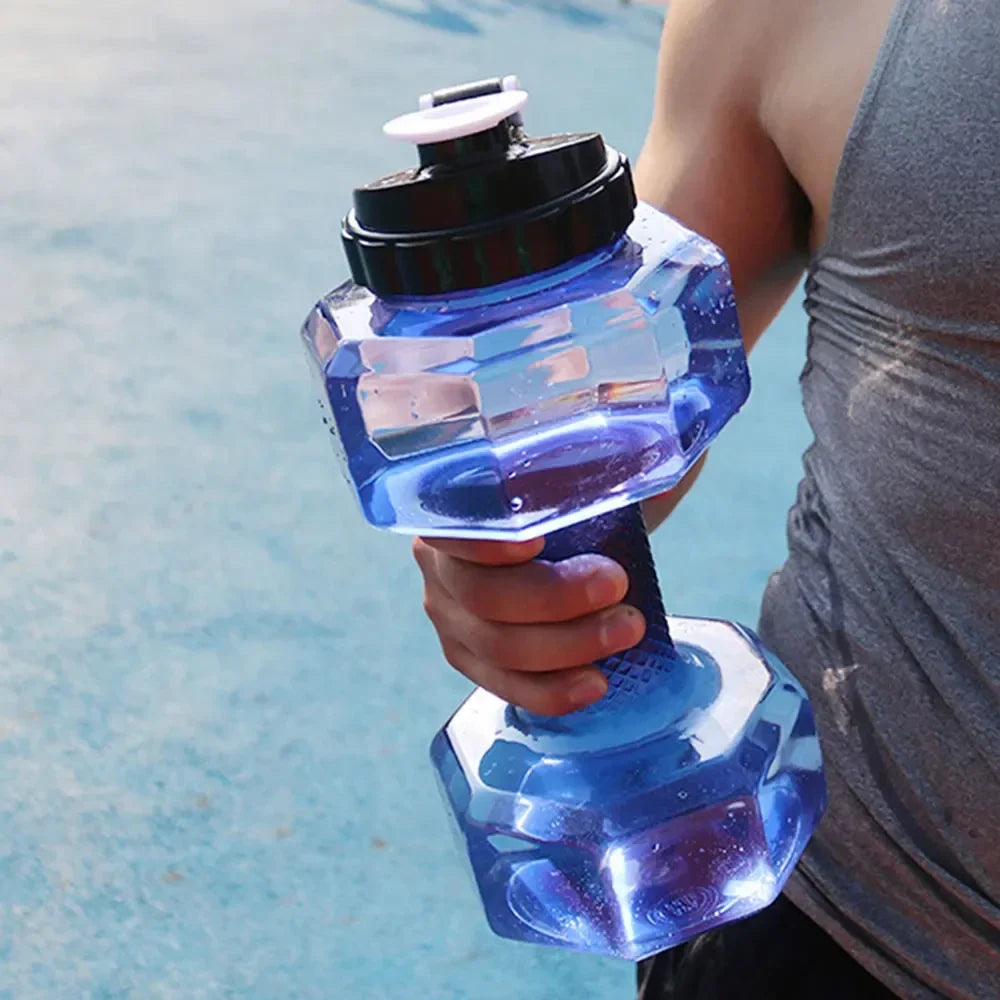 Dumbbell-Shaped Fitness Water Bottle