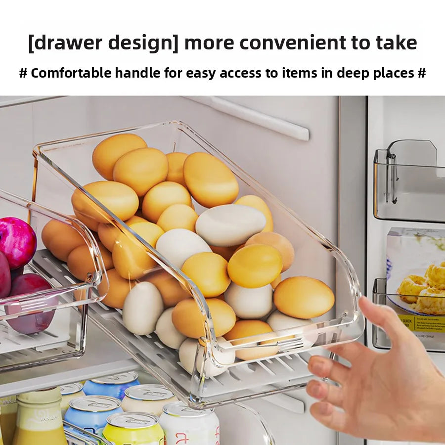 Clear Fridge Organizer Bins (Set)