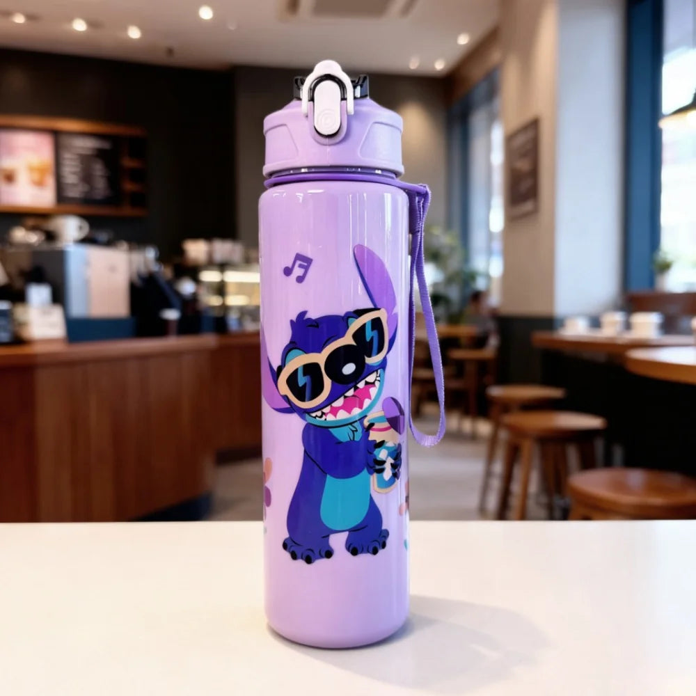 Fun Print Travel Water Bottle with Straw