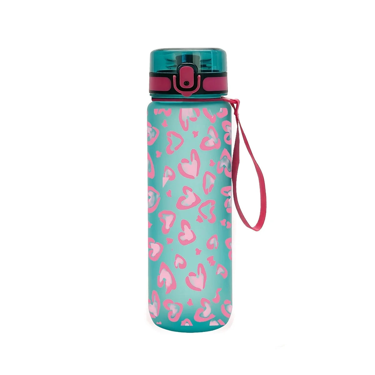 Heart Print Leakproof Sports Water Bottle 750ml