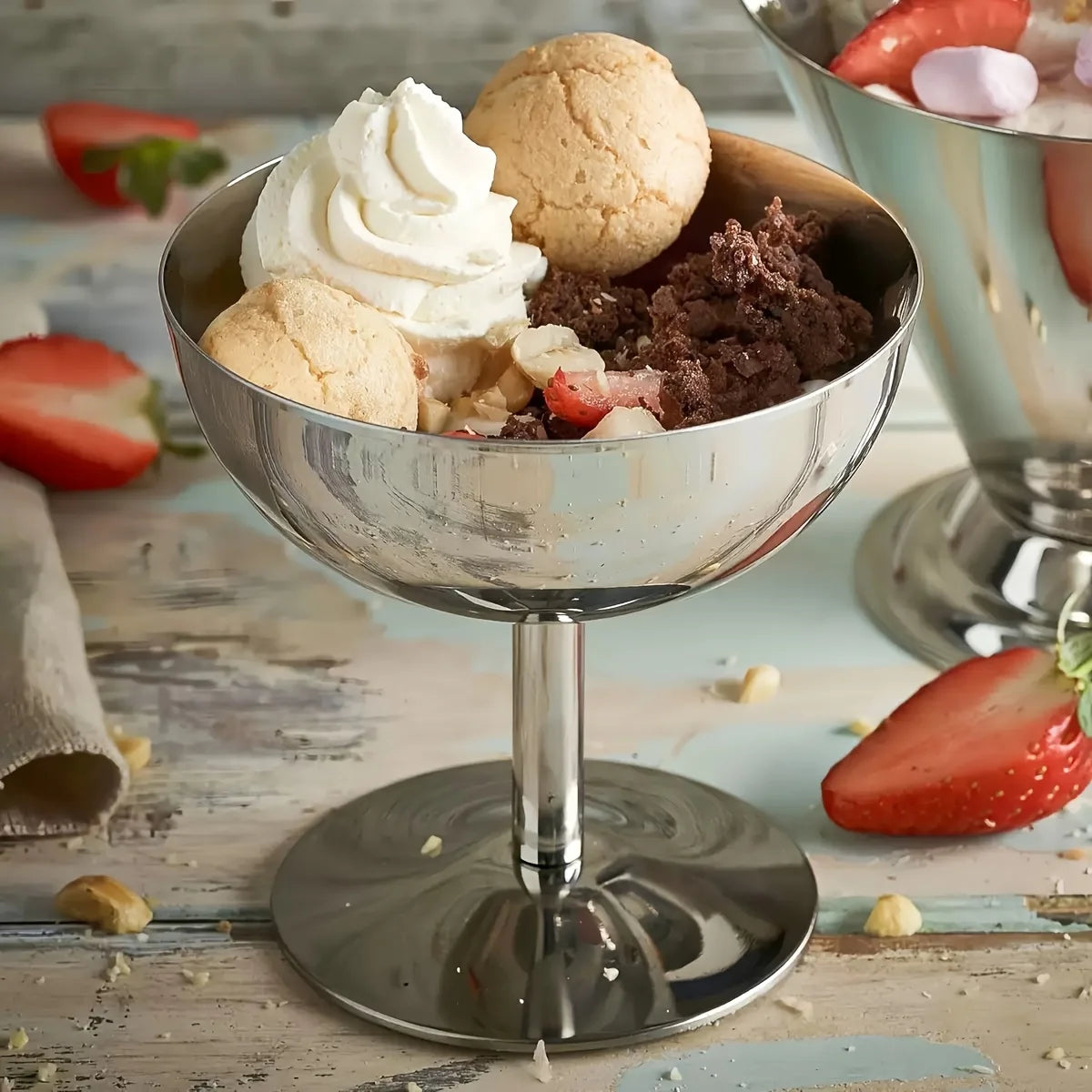 4-Piece Stainless Steel Dessert Cups