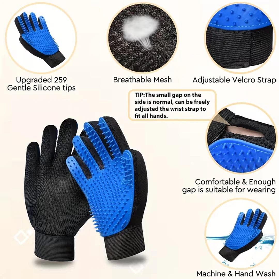 Silicone Pet Grooming & Bath Gloves