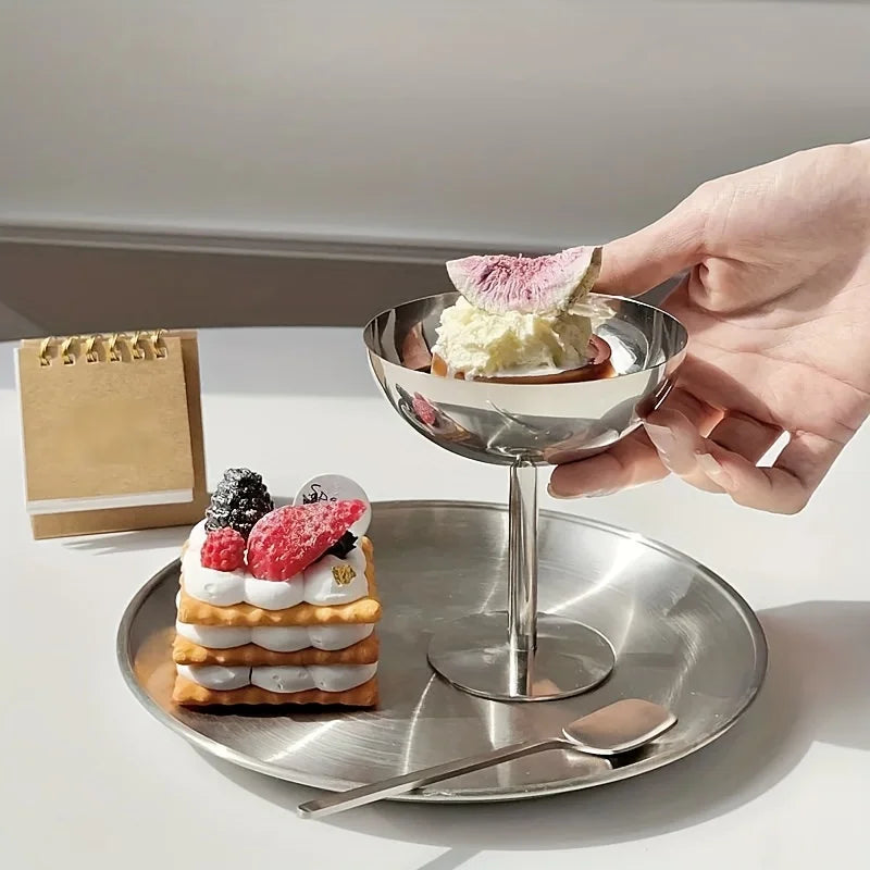 4-Piece Stainless Steel Dessert Cups