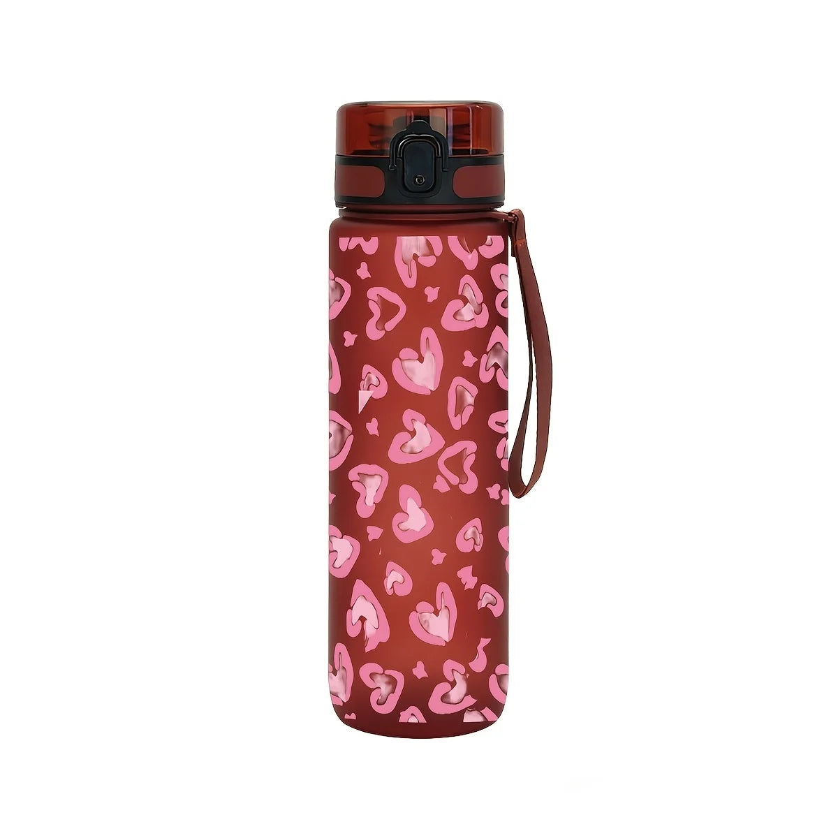 Heart Print Leakproof Sports Water Bottle 750ml