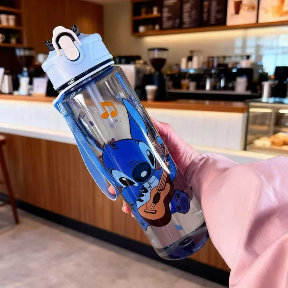Fun Print Travel Water Bottle with Straw