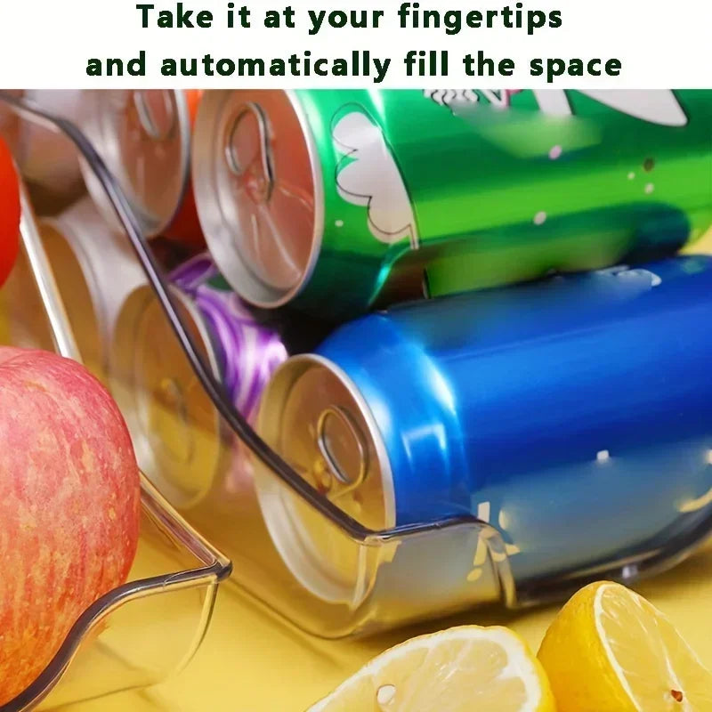 Auto-Rolling Soda Can Dispenser & Fridge Organizer