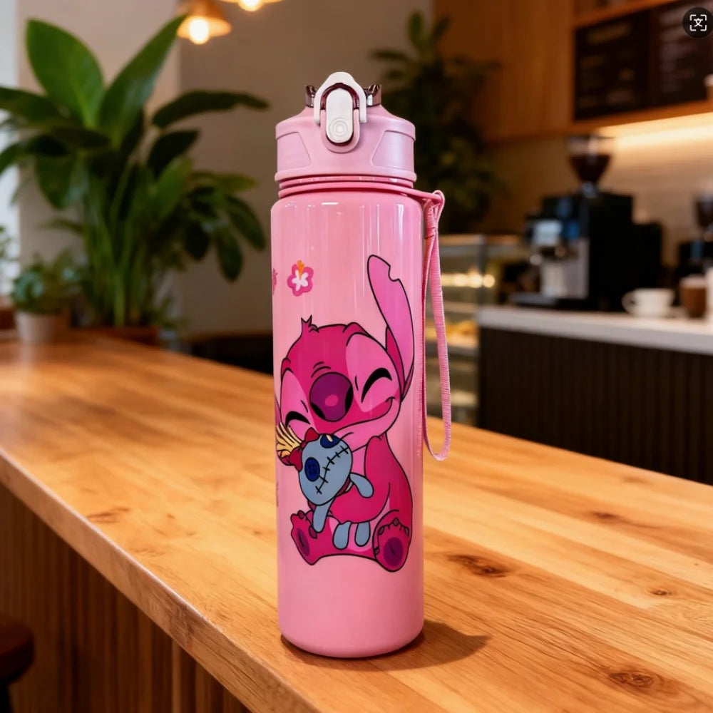 Fun Print Travel Water Bottle with Straw