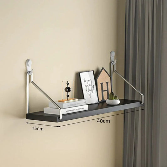 Floating Wall Shelf – No-Drill Wood Display Organizer